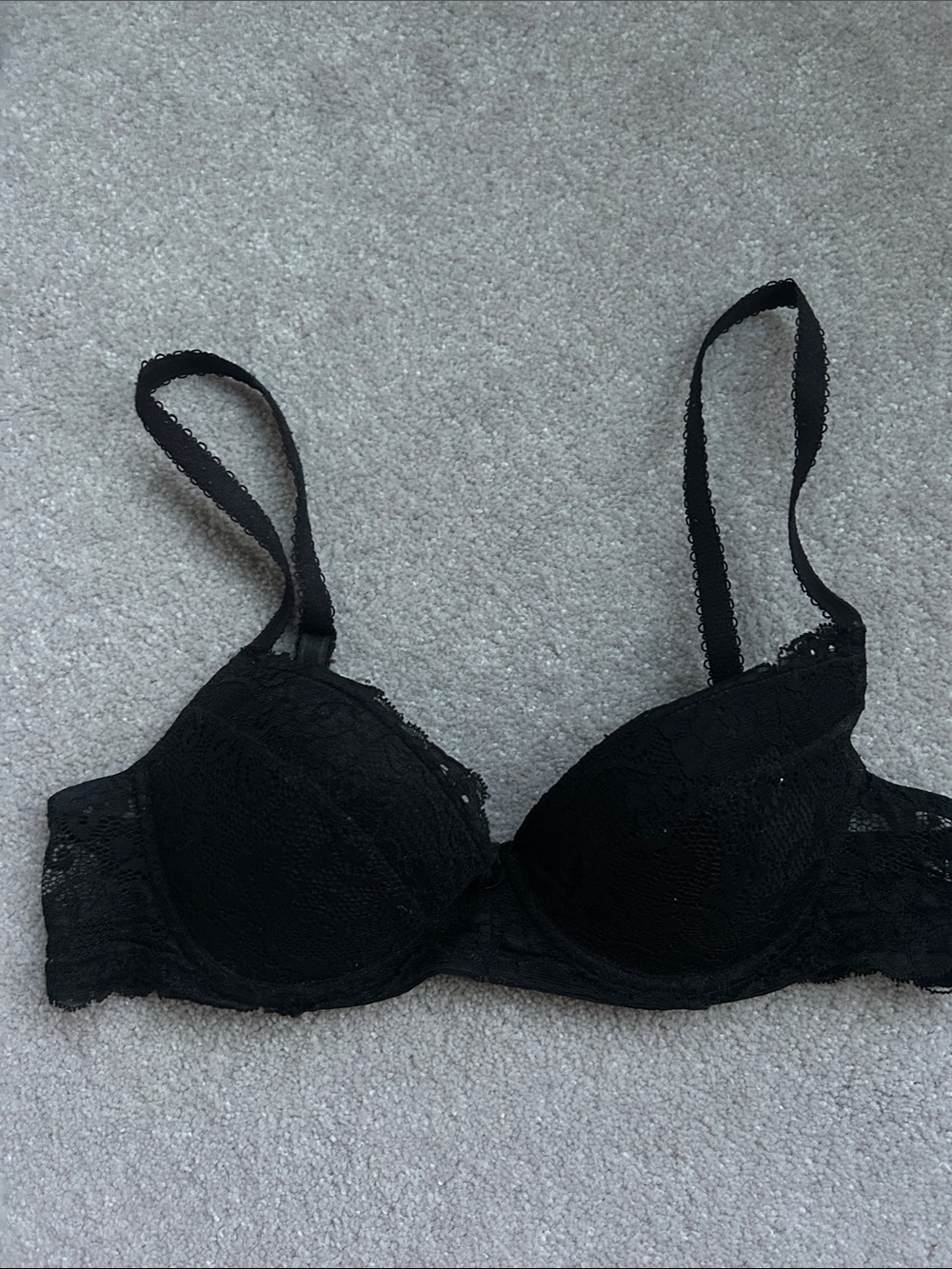 Lace Underwire Bra - Black